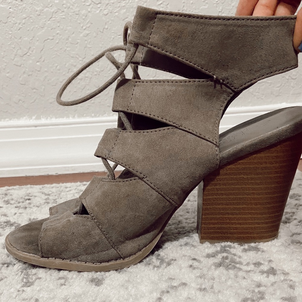 Lace up sandal heels